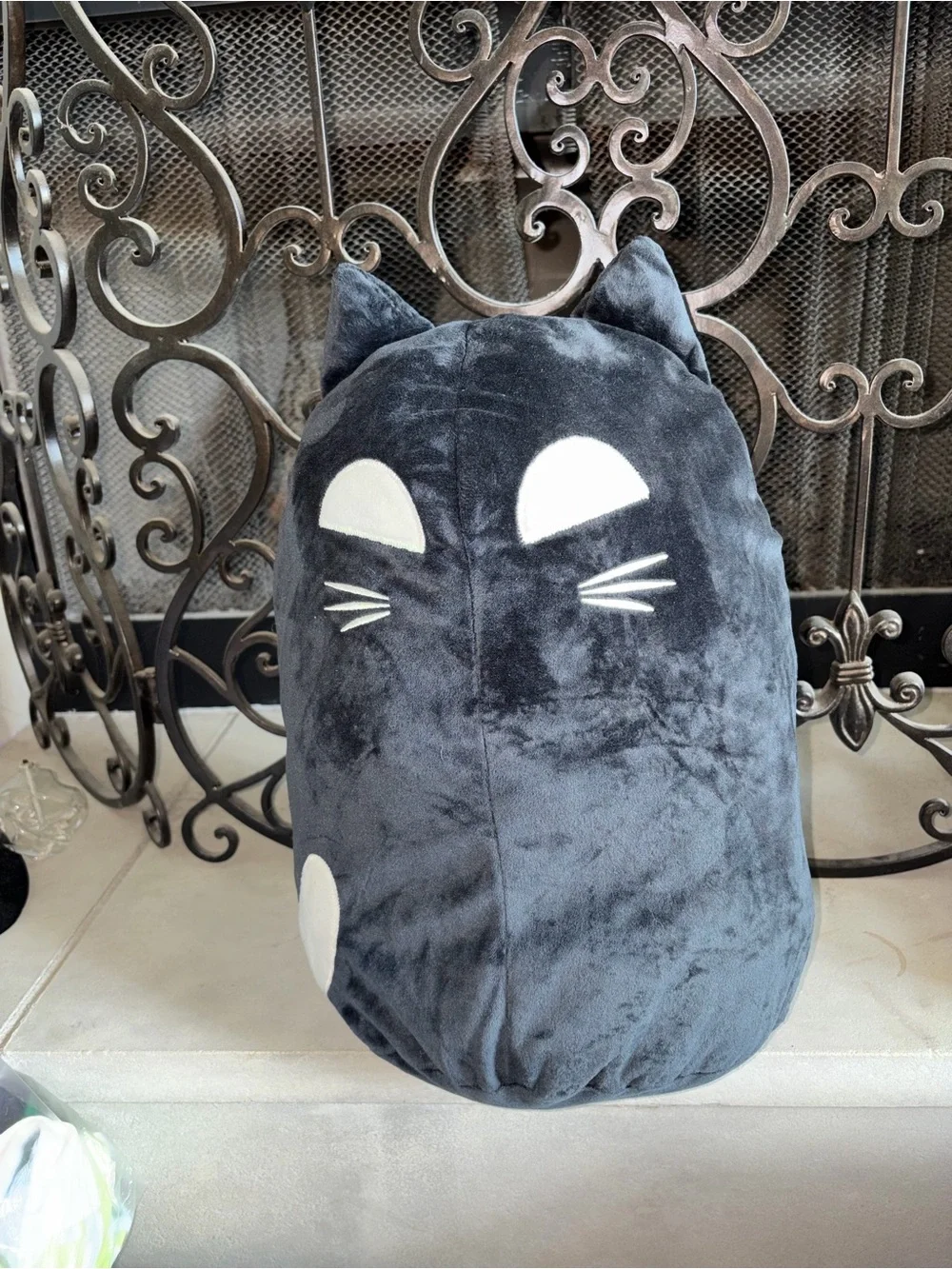 IKEA Kustfyr Black Cat Halloween Pillow 17” Soft Plush Toy